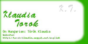 klaudia torok business card